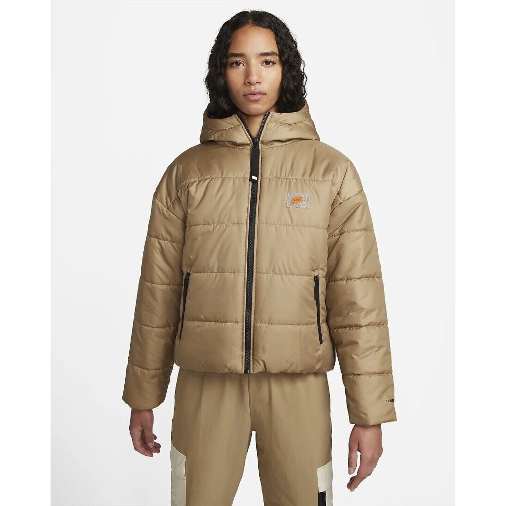 Nike Sportswear Therma-FIT Repel Hooded Jacket Dark Driftwood/Safety Orange